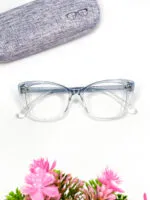 Transparent Clear Cat-Eye Frame Glasses - Image 4