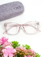 Transparent Clear Cat-Eye Frame Glasses - Image 3