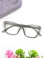 Transparent Clear Cat-Eye Frame Glasses - Image 2