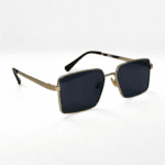 Elegant Gold & Black Square Frame Sunglasses