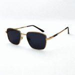 Luxury Gold & Black Square Sunglasses