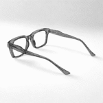 Chic Transparency: Gray Clear Square Frame Eyeglasses - Image 3