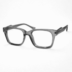 Chic Transparency: Gray Clear Square Frame Eyeglasses - Image 2