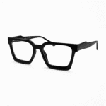 Bold Impact: Black Square Acetate Eyeglasses