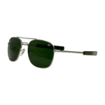 Silver Frame Green Lens Sunglasses