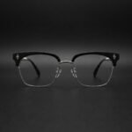 Unisex Translucent Amber Square Glasses – Vintage Engraved Frames (Copy) - Image 3